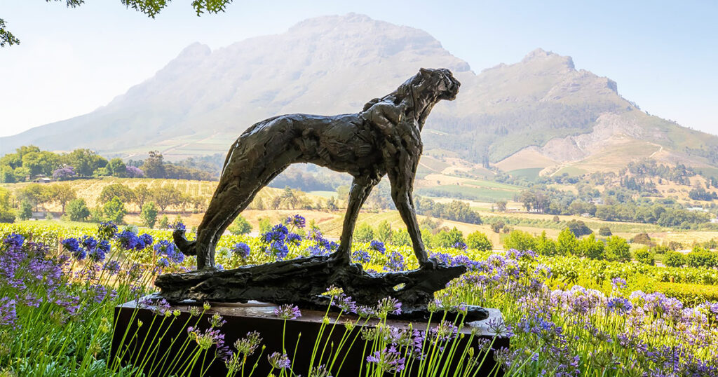 delaire graff estate dylan lewis cheetah sculpture